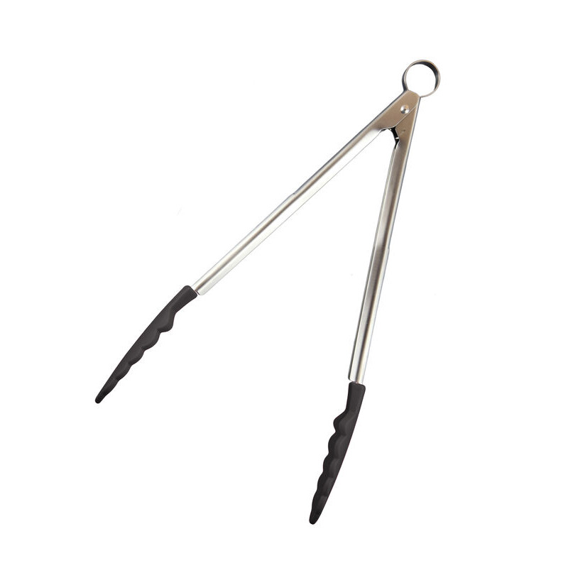 Cuisipro SS Tongs 24cm BLK SIL TIP