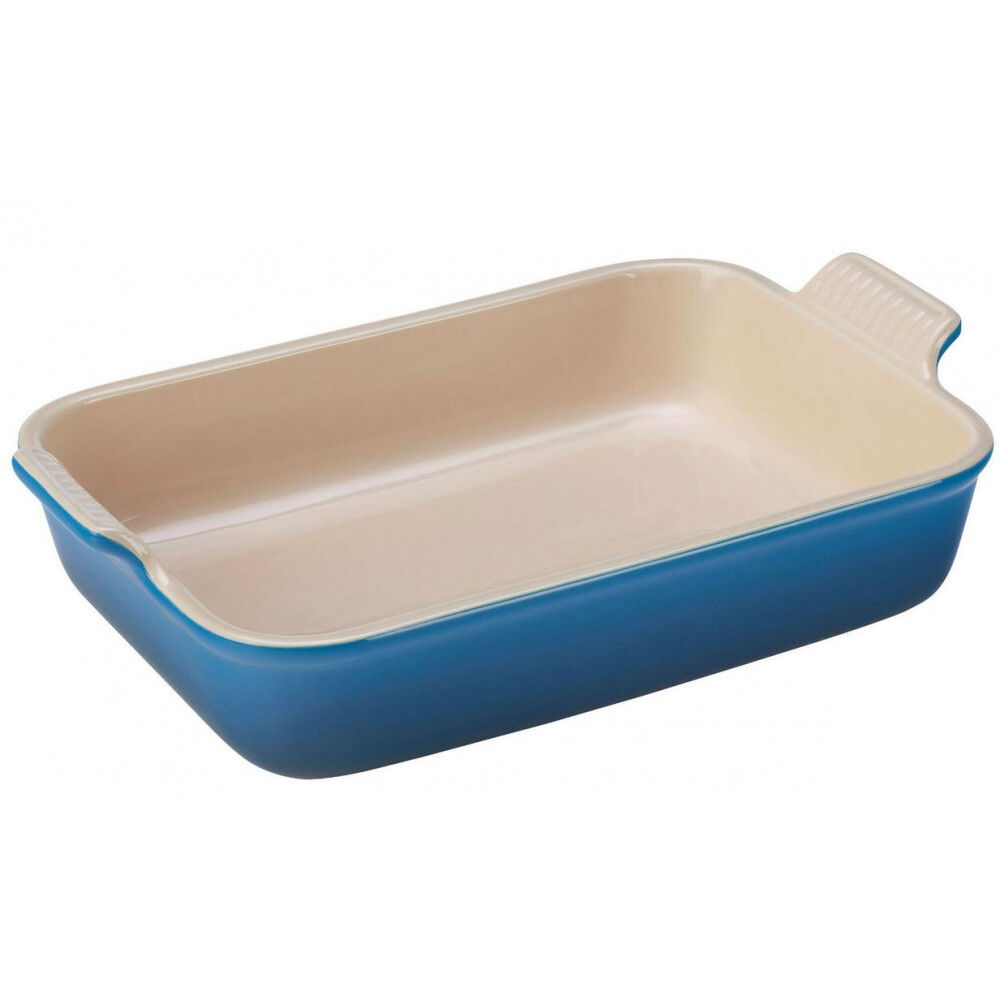 Heritage Deep Rect Dish 26cm MBlue