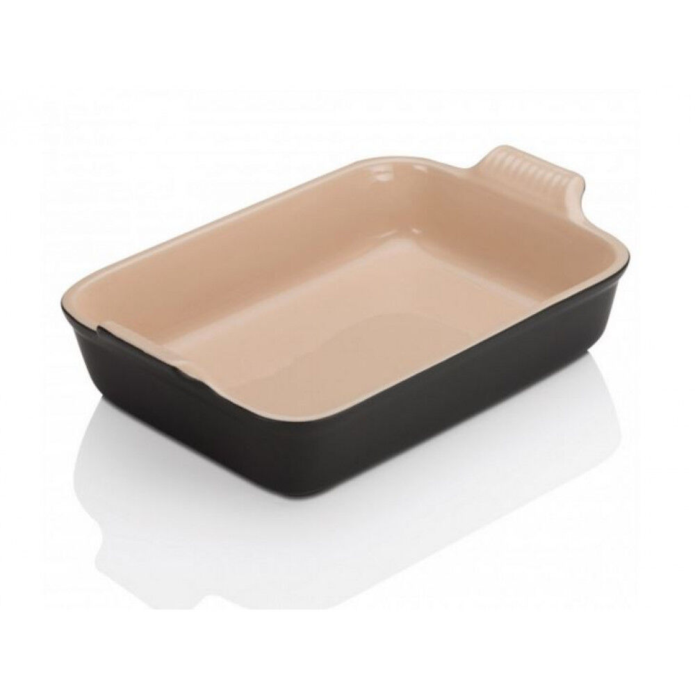 Heritage Deep Rect Dish 26cm Satin Black