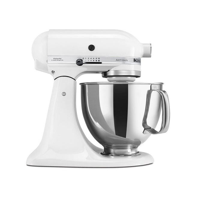 KSM150 WHITE Stand Mixer 48 Litre bowl capacity 10 speed with tilt head