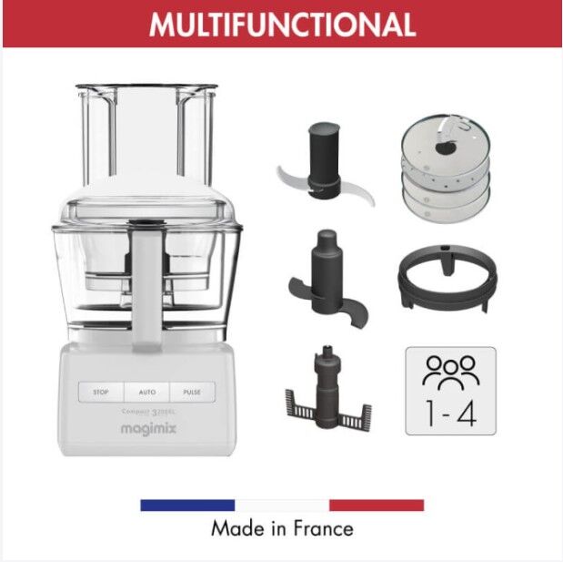 Magimix 3200XL  WHITE 650W W4 DISK + BLENDER MIX