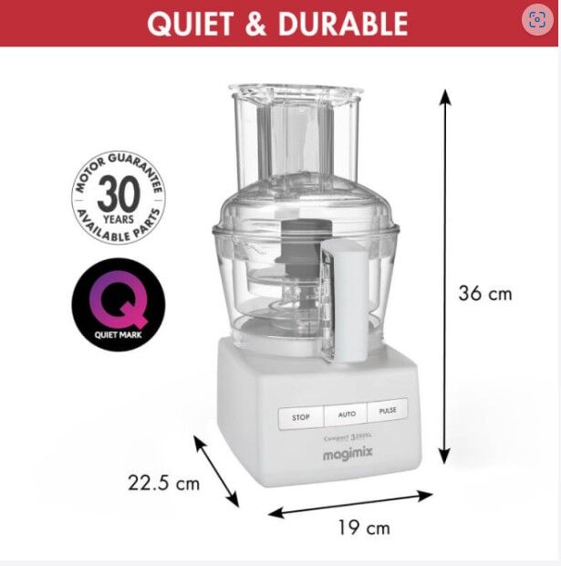 Magimix 3200XL  WHITE 650W W4 DISK + BLENDER MIX