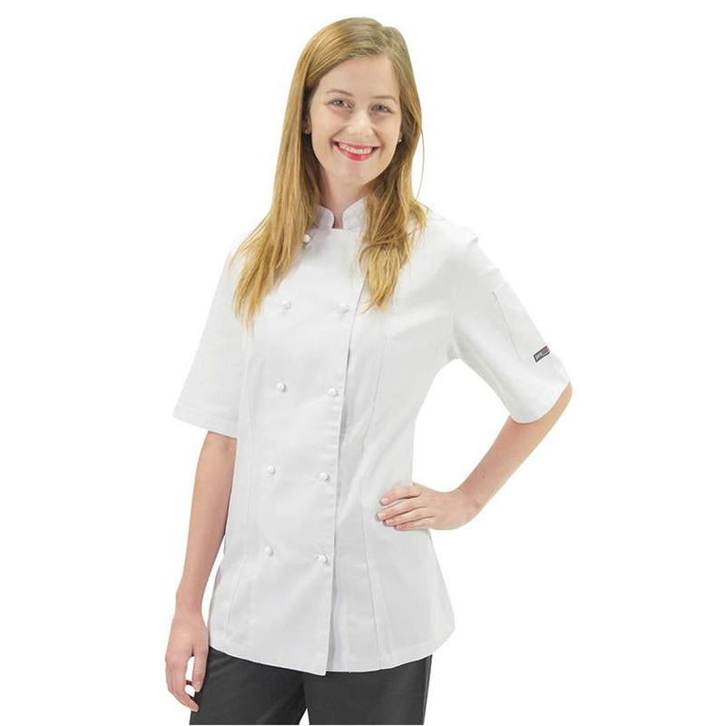 PRO LADIES WHITE JACKET SMALL SIZE10 SHORT SL