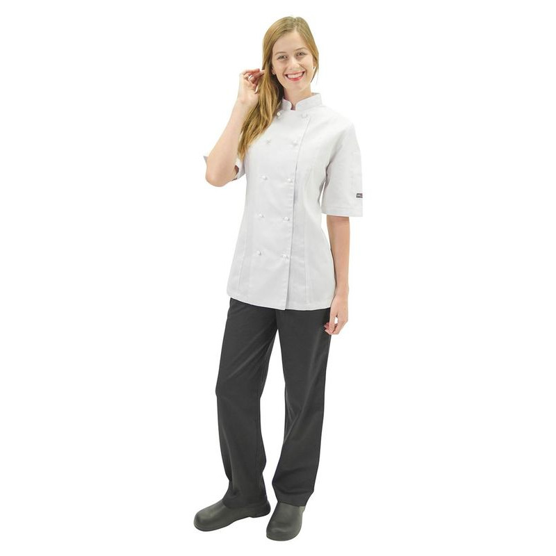 PRO LADIES WHITE JACKET SMALL SIZE10 SHORT SL