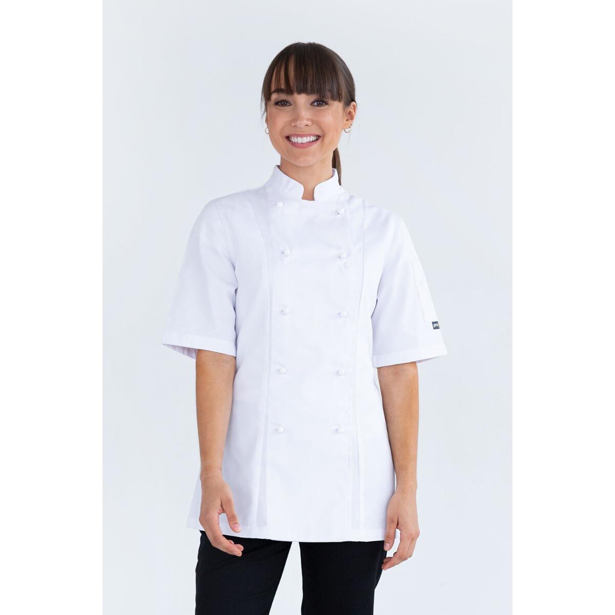 Pro Ladies White Jacket Medium Size 12 Short Sleeve