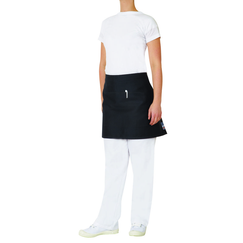 Prochef 12 Waist Apron with Pocket Black 70 x 40 cm
