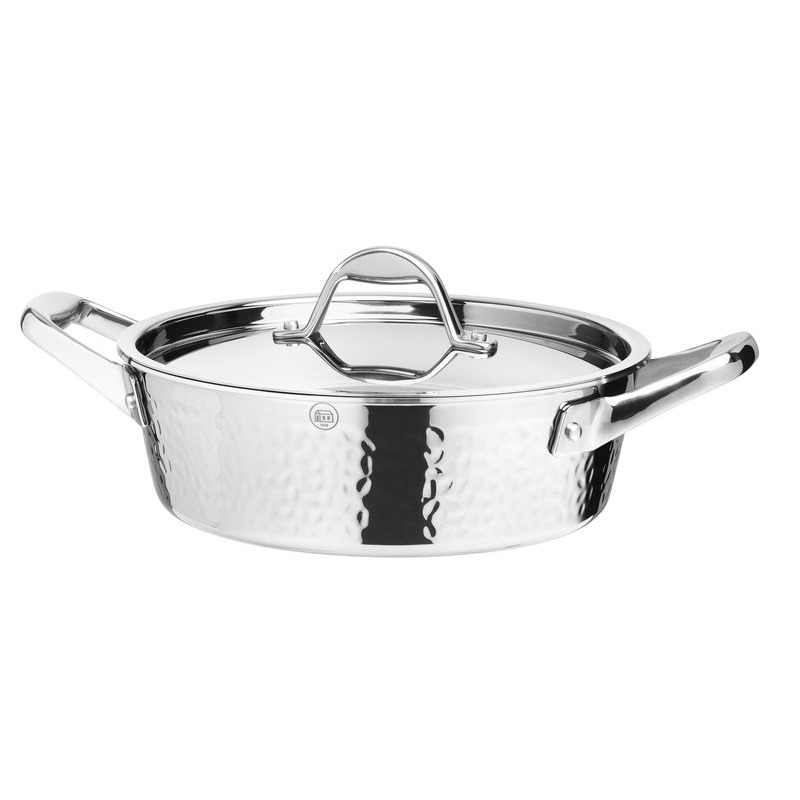 STERN Low Casserole Tri ply body with SS lid 24x8cm