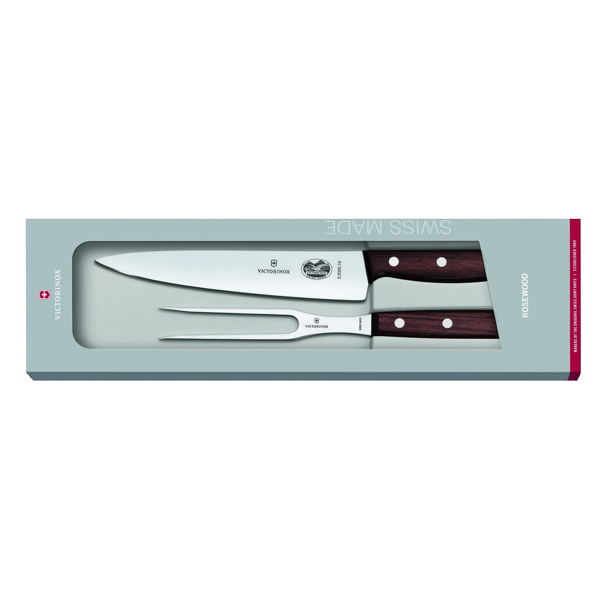 Victorinox Rosewood Carving Set 19cm Knife 15cm Fork 