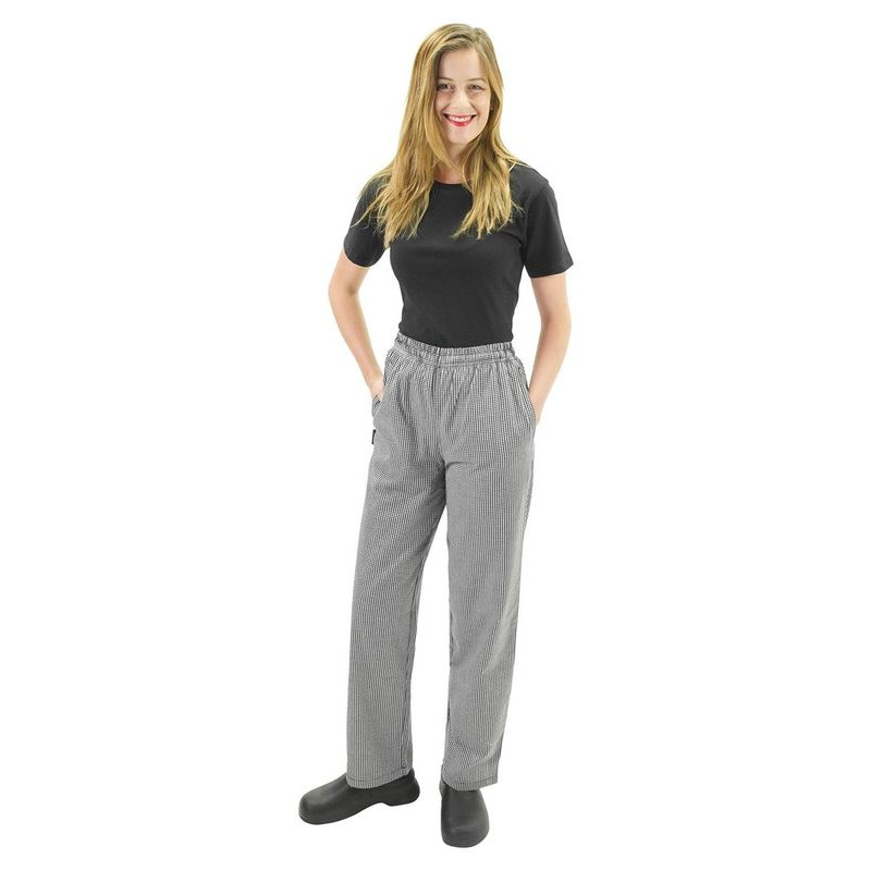 Womens Chef Pants Traditional Check Size 14 Poly/Cotton | Chefs Essentials