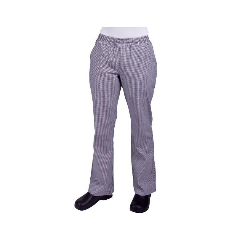 Womens Chef Pants Traditional Check Size 8 PolyCotton