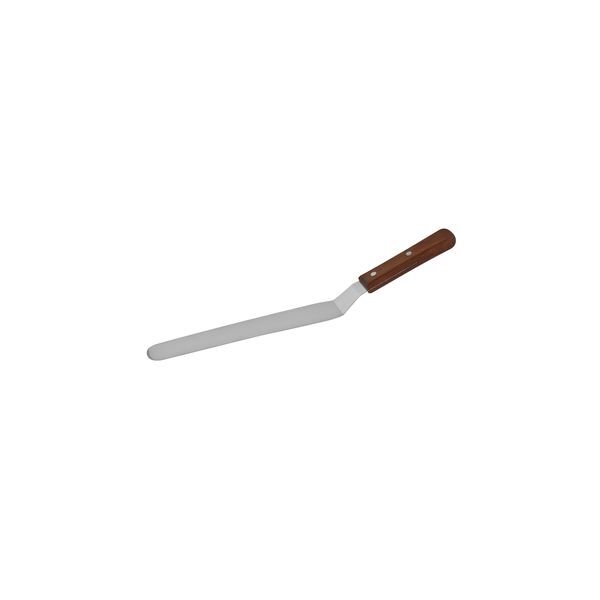 spatula ss 15 cm CRANKED WOOD HANDLE