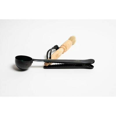 2PCE COFF BRUSH + SPOON SET