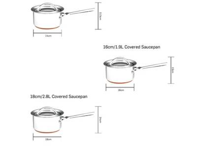 3PC SAUCEPAN SET ESSTEELE PER VITA