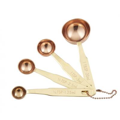AC Copper/Brass Measuring Spoons Set