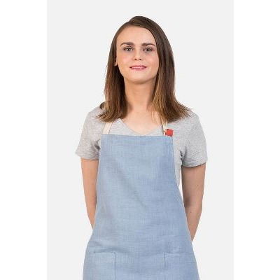 AVA LINEN BIB SKY