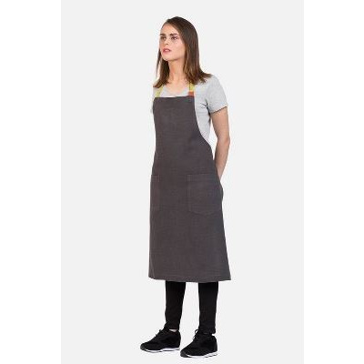 AVA LINEN BIB SLATE