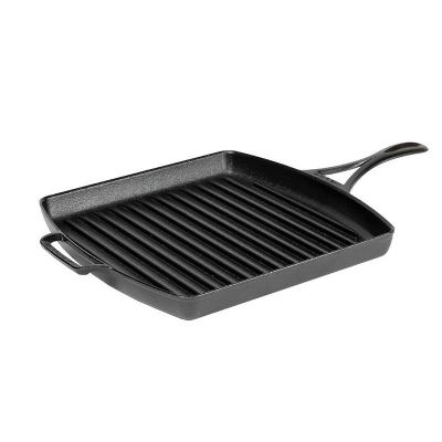 Triple Seasoned Cast Iron 12" Square Grill Pan 