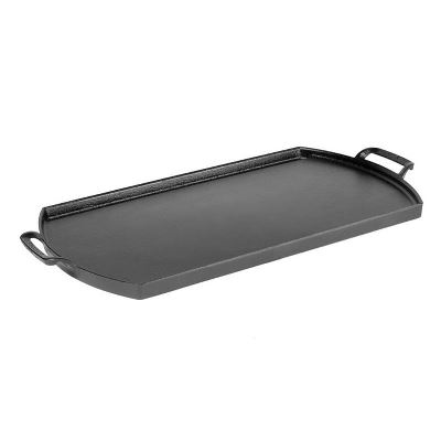 Triple Seasoned Cast Iron Double Burner Griddle