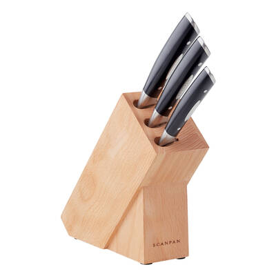 CLASSIC 4PC KNIFE BLOCK OAK