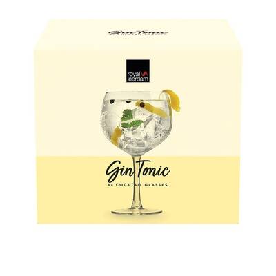 Gin + Tonic Glass Set4 650ml