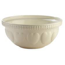 Hearts Cream Mixing Bowl 29cm