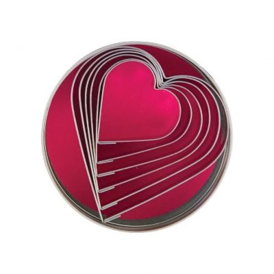 Heart 6pc Cutter Set-18/8 50-90mm