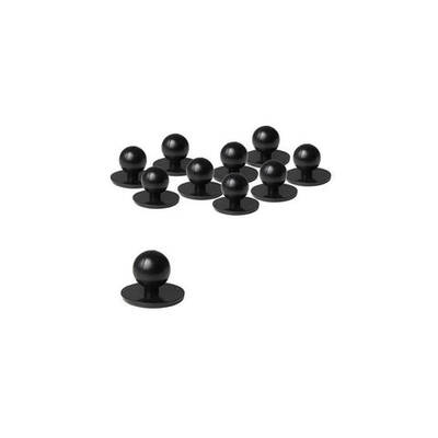 ITA  Stud Button Black 10pkt