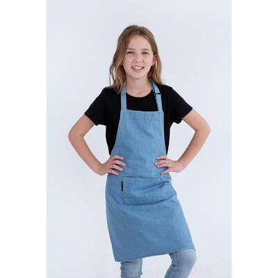 KIDS Apron chambray denim