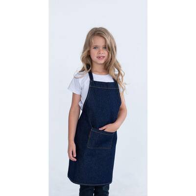 KIDS Apron navy denim