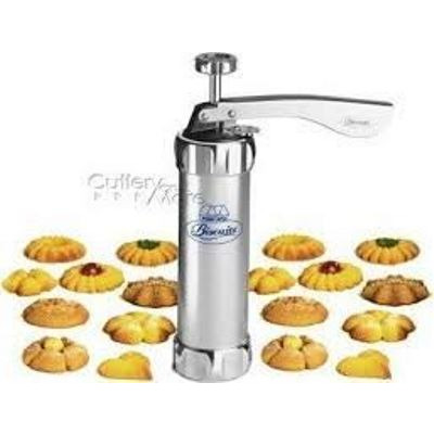 Marcato Biscuit Maker  Cookie Press Polished Aluminium with 20 attachments