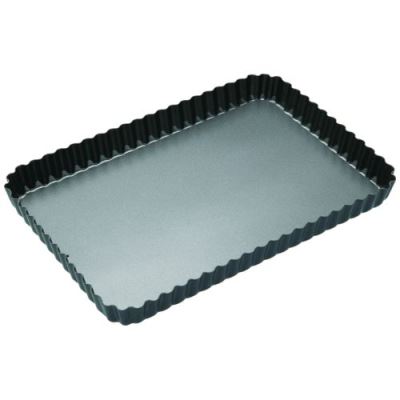 N/Stick Rectangle Fluted Quiche Tin  