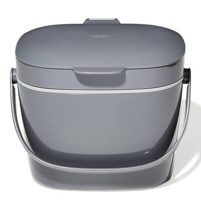 OXO GG EASY-CLEAN COMPOST BIN CHARCOAL