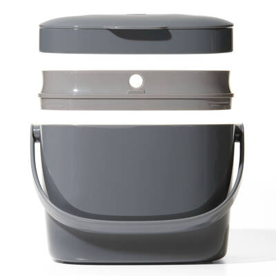 OXO GG EASY-CLEAN COMPOST BIN CHARCOAL