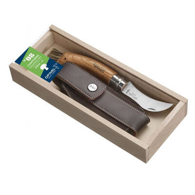  Mushroom Knife Oak Handle in Case