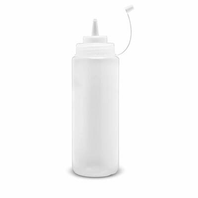 Plastic Squeeze Bottle 944ml / 32oz Wide Mouth Clear W/Cap 