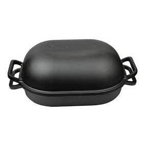 Pre-Seasoned Cast Iron Bread Baking Pan - Size: 39 x 26cm