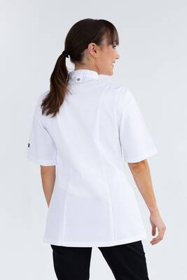 Pro Ladies White Jacket Large Size14 Short Sleeve