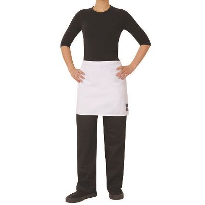  1/2 Waist Apron White 70 x 40 cm