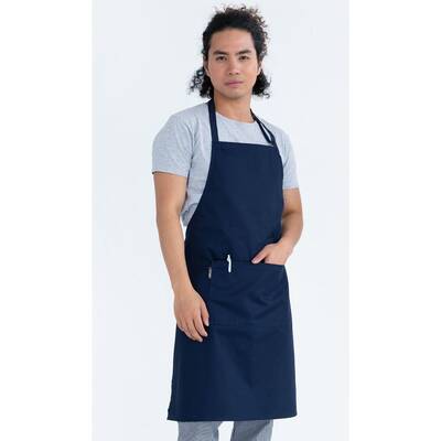 Prochef Bib Apron with Pocket Navy 70 x 86 cm