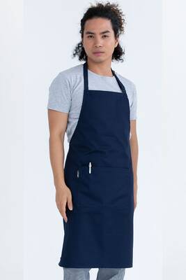 Prochef Bib Apron with Pocket Navy 70 x 86 cm