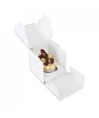 Single Cupcake Box + Insert 10x10x10cm