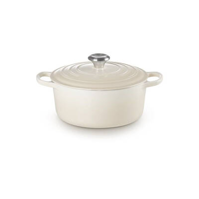 Signature Round Casserole Meringue 24cm SS Knob