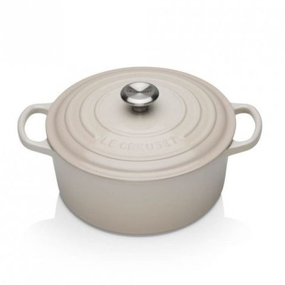 Signature Round Casserole 26cm Meringue S/S Knob