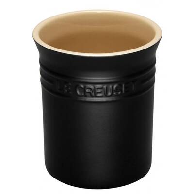 Small Utensil Jar Satin Black