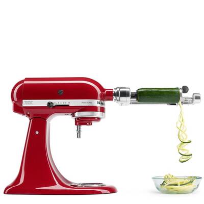 Spiralizer with Peel Core and Slice Attachment