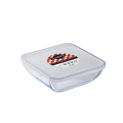 Square dish w lid 20x20x7cm 16L O+96Cuisine