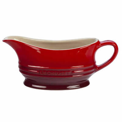 Stoneware Gravy Boat Cerise Red