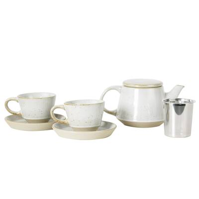 TEA SET - RITUAL SPECKLED WHITE