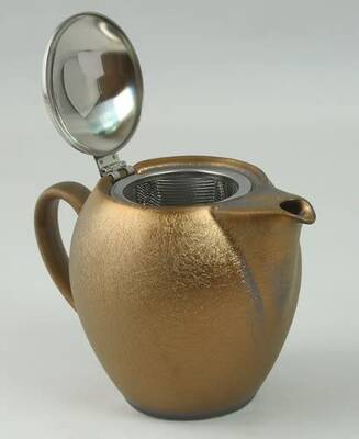 Tea Pot 580ml ANTIQUE GOLD Porcelain