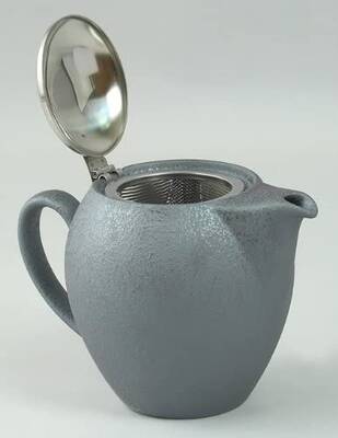 Tea Pot 580ml ANTIQUE SILVER Porcelain